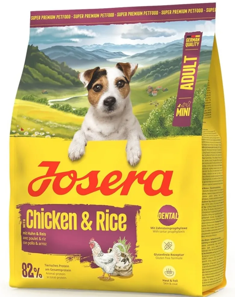JOSERA Mini Adult Chicken and Rice 900g cibo senza glutine per cani di piccola taglia