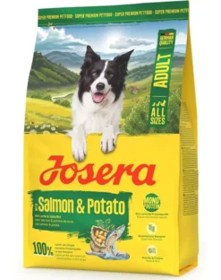 JOSERA Salmon and Potato Adult 3kg cibo per cani senza cereali con stomaco sensibile