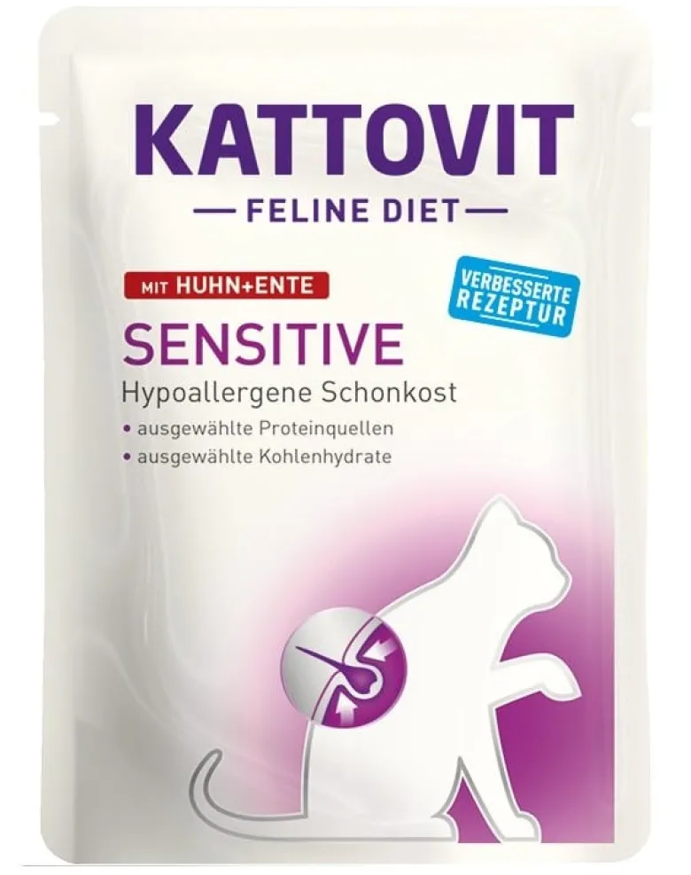KATTOVIT Feline Diet Sensitive 20x85g MIX Pollo e anatra / Tacchino