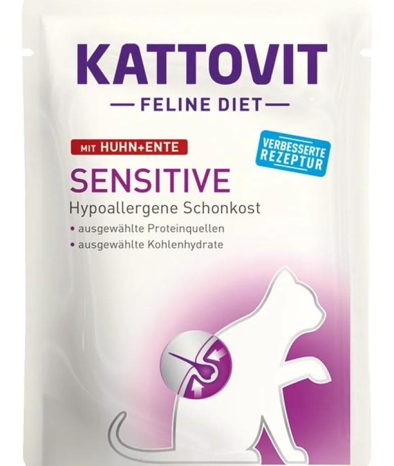 KATTOVIT Feline Diet Sensitive 20x85g MIX Pollo e anatra / Tacchino