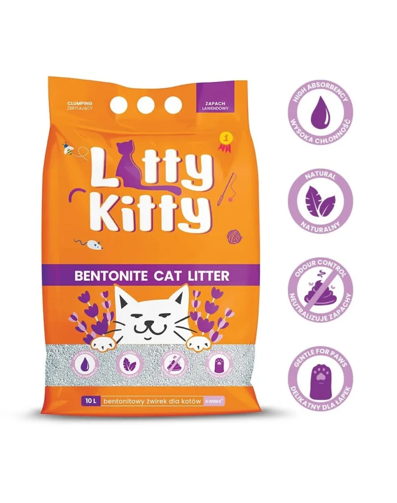 LITTY KITTY Lettiera bentonitica alla lavanda 10 l (8 kg)