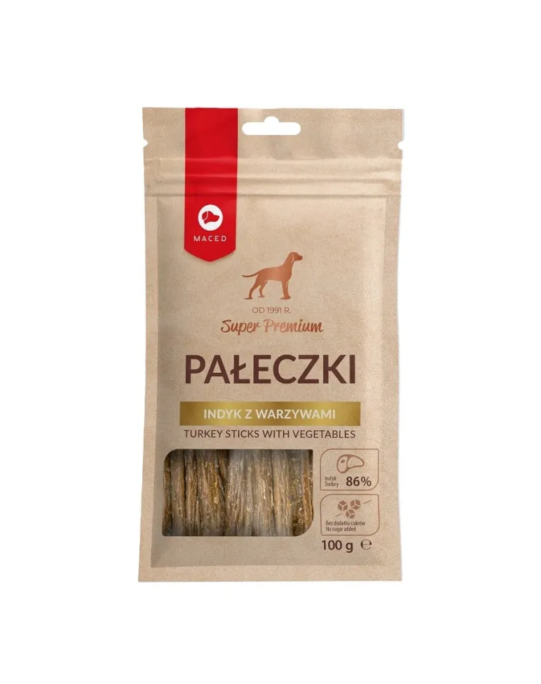 MACED Super Premium Bastoncini di tacchino con verdure 100 g