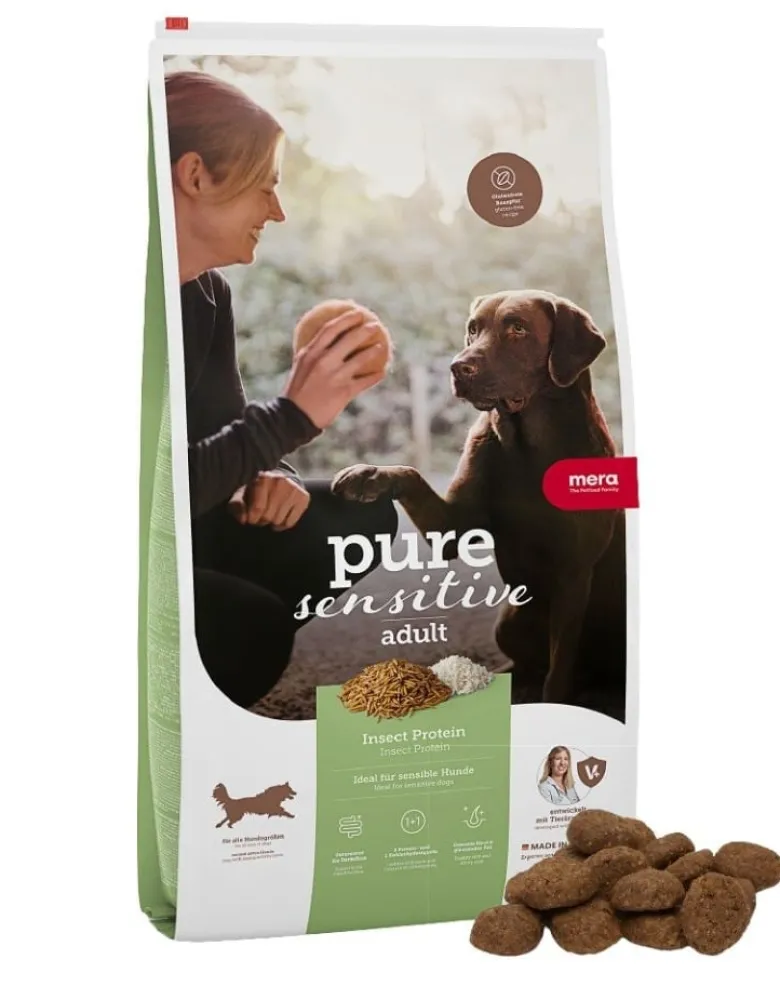 MERA Dog Pure Sensitive Adult Insect Protein 4 kg proteine insetto, cibo secco per cani sensibili