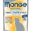 MONGE Buste Tonno con Fegatini di Pollo Kitten 80g