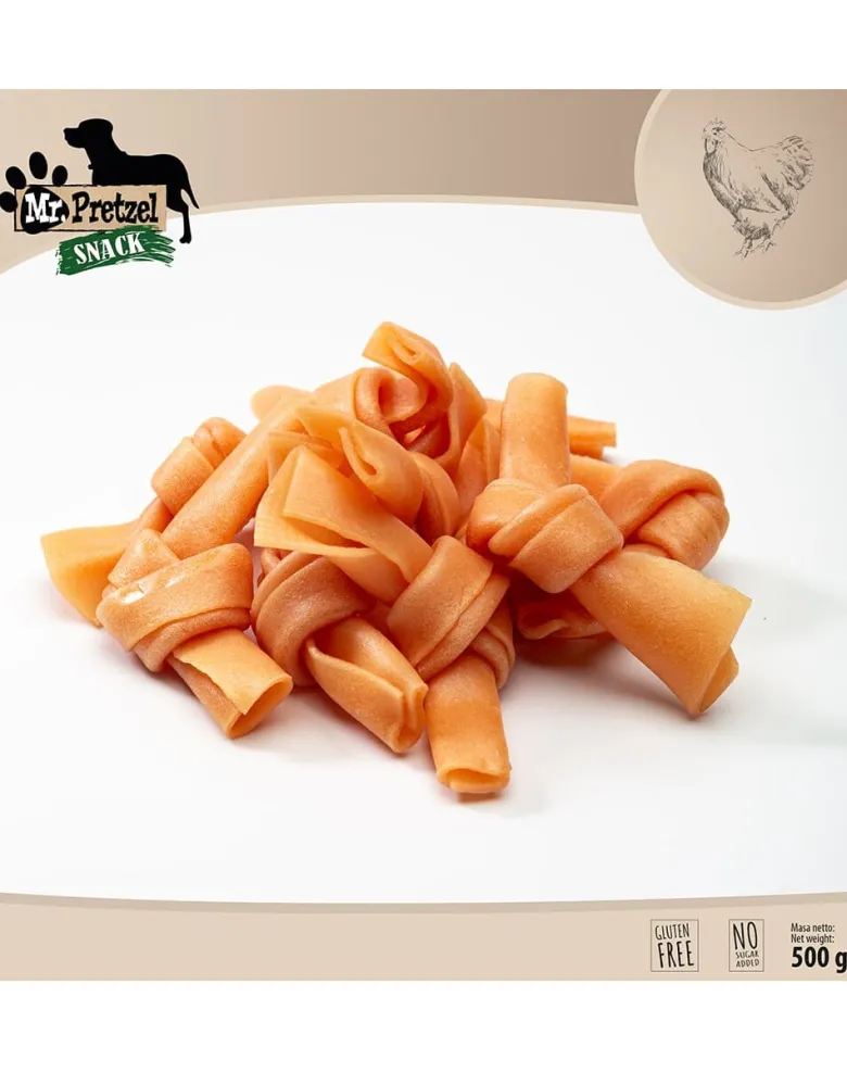 MR. PRETZEL Bocconcini morbidi di pollo 500g snack per cani