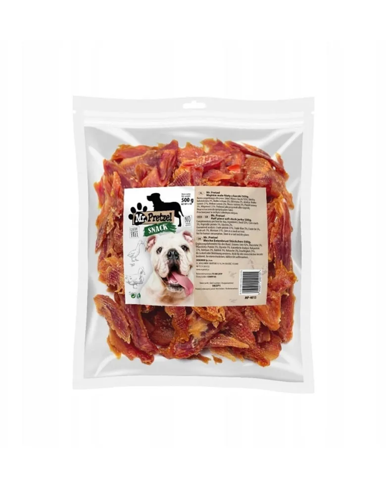 MR. PRETZEL Filetti morbidi di anatra 500 g snack per cani