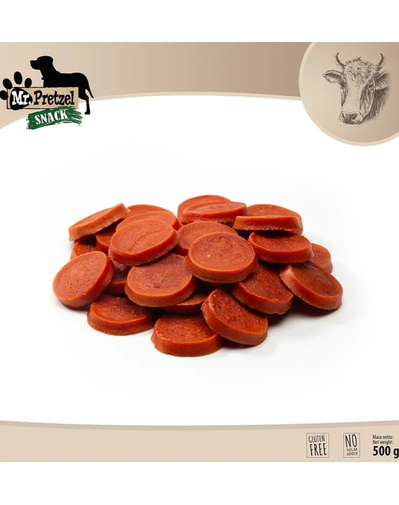 MR. PRETZEL Talarki di manzo 500g snack per cani