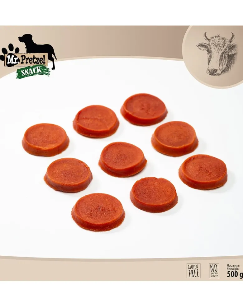 MR. PRETZEL Talarki di manzo 500g snack per cani