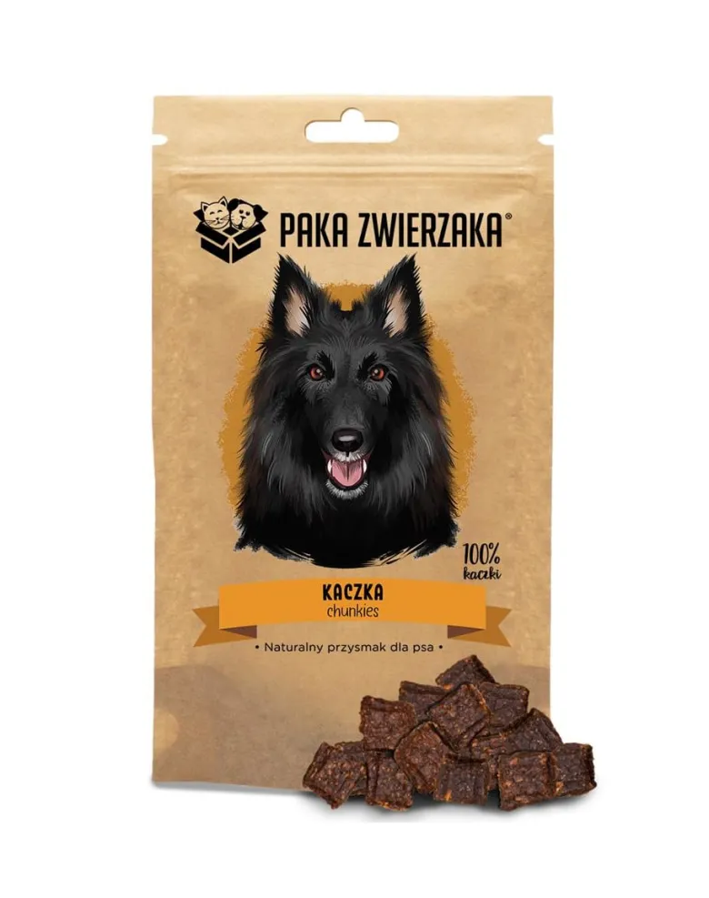 PAKA ZWIERZAKA Chunkies Anatra 100% 80 g di bocconcini naturali per cani