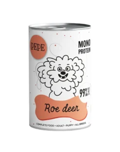 PAKA ZWIERZAKA PEPE Roe Deer 99% (cervo) 800 g alimento monoproteico