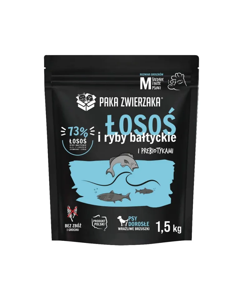 PAKA ZWIERZAKA Salmone e pesce del Baltico 1,5kg