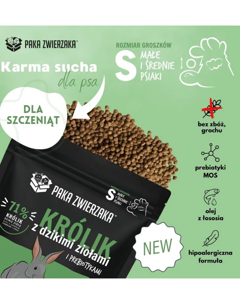 PAKA ZWIERZAKA Seventh Heaven Coniglio con erbe selvatiche per cuccioli 1,5 kg