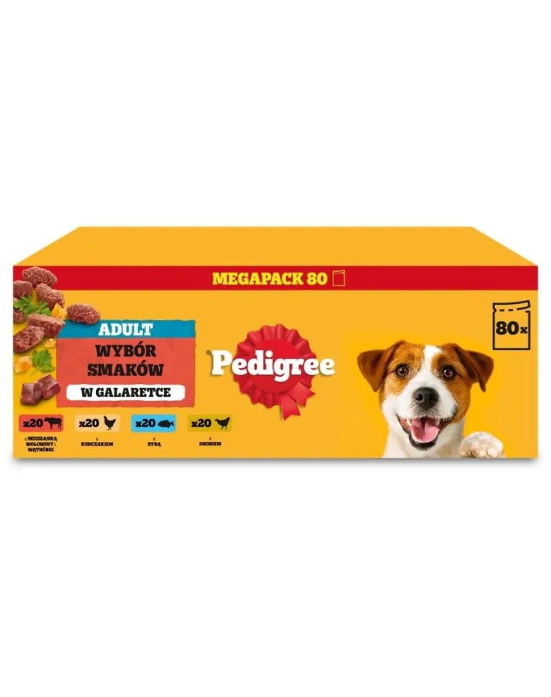 PEDIGREE Adult Selezione di Gusti in gelatina 80x100 g cibo umido per cani