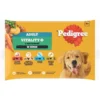 PEDIGREE Adult Vitality+ con verdure bustine 4x85 g cibo umido completo per cani adulti con manzo e fegato, carote e piselli, con pollo e patate, con pesce e carote, con pollame, carote e piselli in salsa