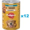 PEDIGREE Adult 12x1200g Alimento umido completo con pollo e carote in gelatina per cani adulti