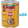 PEDIGREE Adult 24x400 g Alimento umido completo per cani adulti con manzo in gelatina