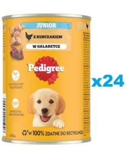 PEDIGREE Junior 24x400g cibo umido completo per cani in crescita con pollo in gelatina