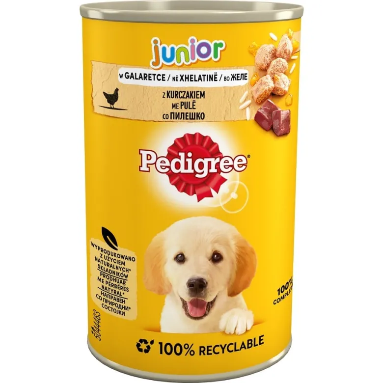 PEDIGREE Junior 24x400g cibo umido completo per cani in crescita con pollo in gelatina