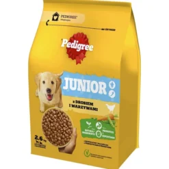 PEDIGREE Junior 3x2,6kg alimento completo con pollame e verdure per la crescita di cani di taglia grande e media