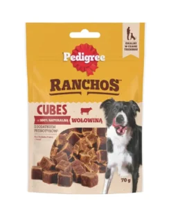PEDIGREE Ranchos Cubes 7x70g Alimento complementare con manzo per cani adulti