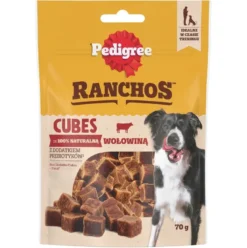 PEDIGREE Ranchos Cubes 7x70g Alimento complementare con manzo per cani adulti