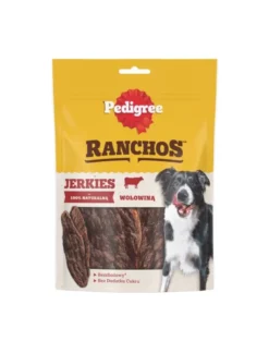 PEDIGREE Ranchos Jerkies 7x180g Alimento complementare senza cereali con manzo per cani adulti