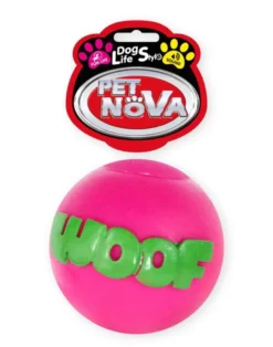 PET NOVA DOG LIFE STYLE Palla WOOF 8 cm rosa