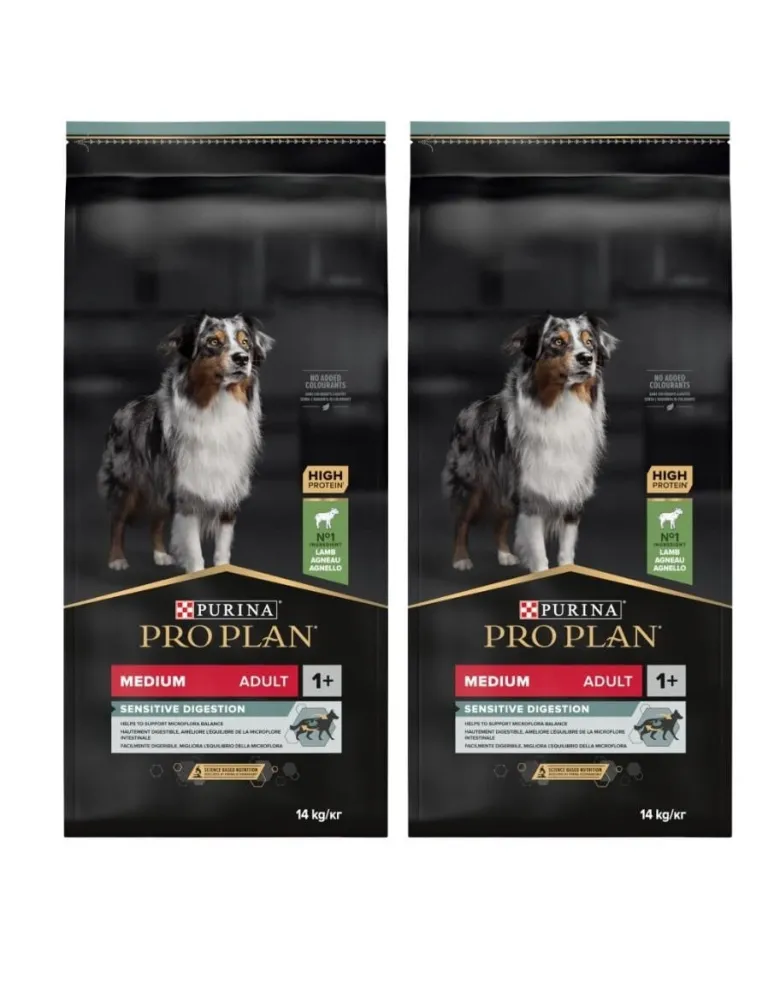 PURINA Pro Plan Medium Adult Sensitive Digestion Lamb 28kg (2 x 14kg)