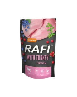 RAFI cibo umido per cani con tacchino, mirtilli e mirtilli rossi 500 g