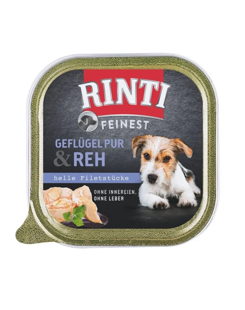 RINTI Feinest Poultry Pure&Deer vaschetta pollame e cervo 150g