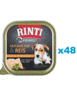 RINTI Feinest Poultry Pure&Rice vaschetta pollame e riso 48x150 g
