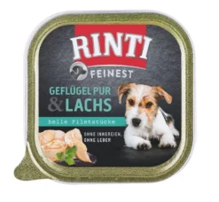 RINTI Feinest Poultry Pure&Salmon vaschetta pollame e salmone 12x150 g
