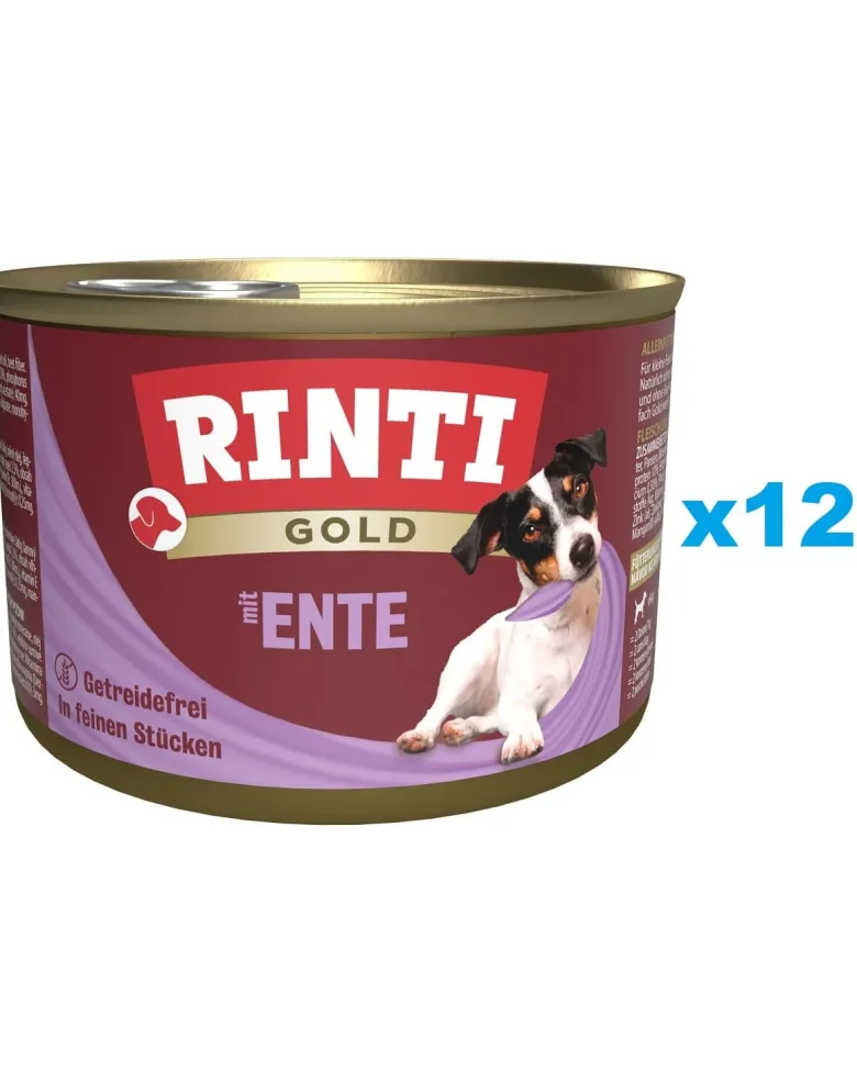 RINTI Gold Duck hearts Mini Cuori d'anatra per cani di piccola taglia 12x185g