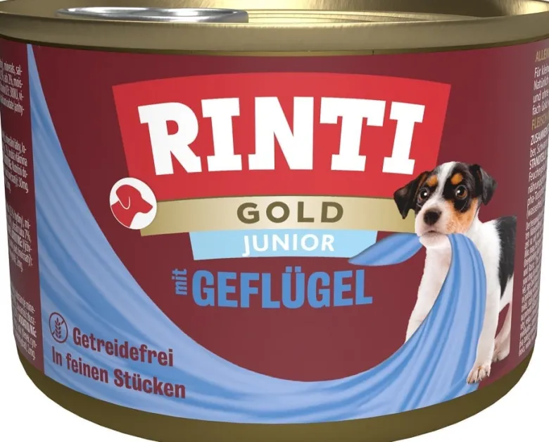 RINTI Gold Junior Poultry Mini Pollame per cuccioli di razza piccola 12x185 g