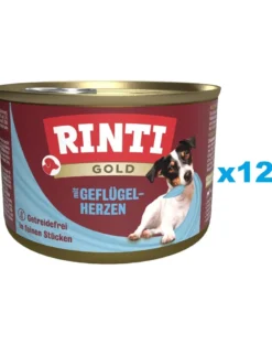 RINTI Gold Poultry Hearts Mini cuori di pollame per piccole razze 12x185 g