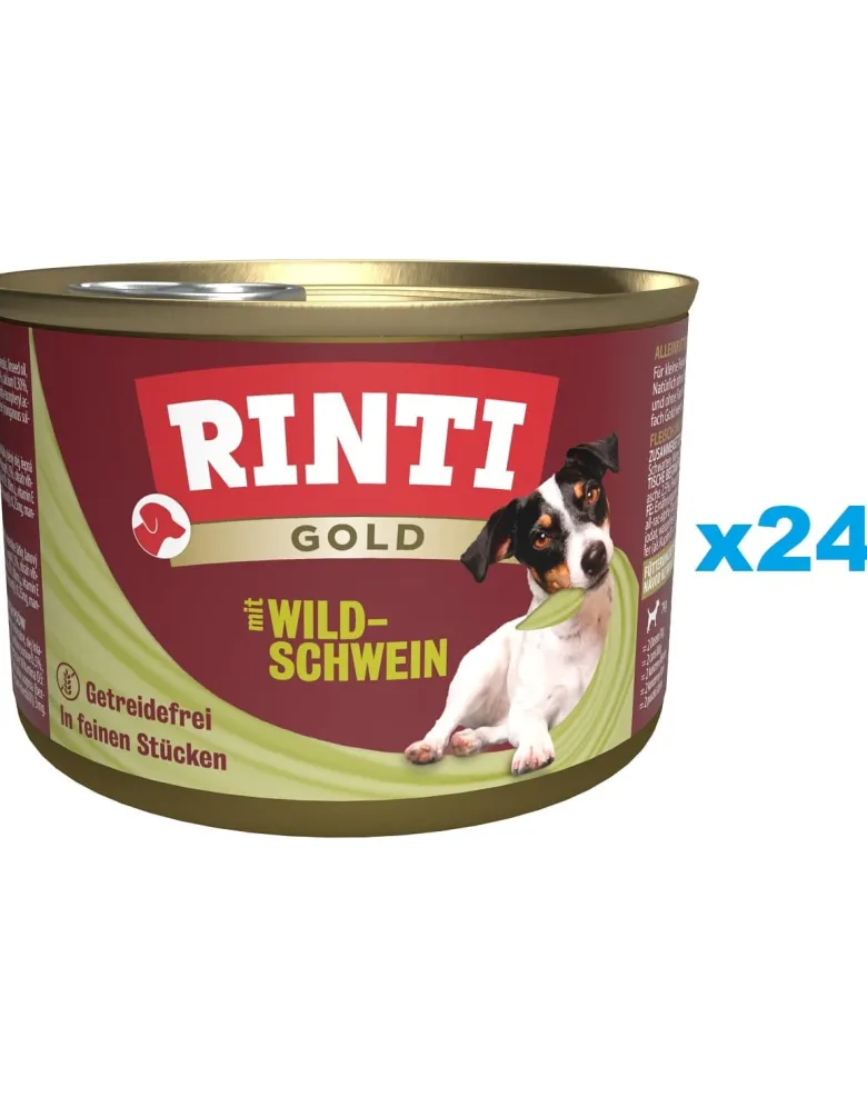 RINTI Gold Wild boar Mini Cinghiale per cani di razza piccola 24x185 g