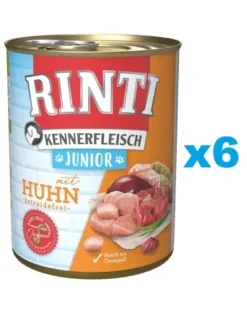 RINTI Kennerfleish Junior Chicken 6x400 g z kurczakiem dla szczeniąt