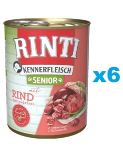 RINTI Kennerfleish Senior Beef con manzo per cani anziani 6 x 800g