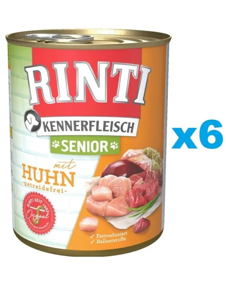 RINTI Kennerfleish Senior Chicken con pollo per cani anziani 6 x 800g