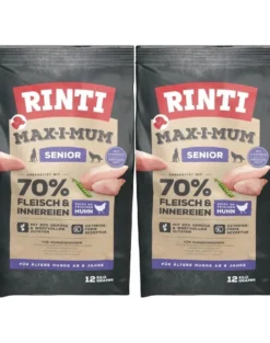 RINTI MAX-I-MUM Senior Chicken con pollo per cani anziani 2 x 12 kg