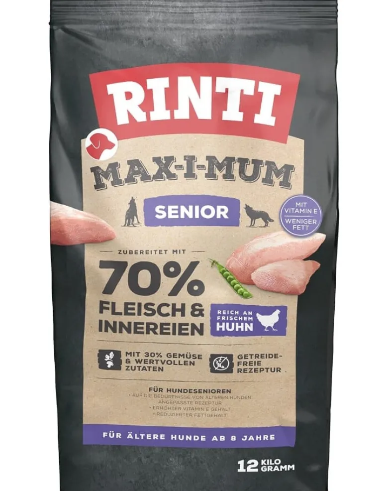 RINTI MAX-I-MUM Senior Chicken con pollo per cani anziani 2 x 12 kg