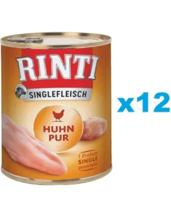 RINTI Singlefleisch Chicken Pure pollo monoproteico 12 x 800g