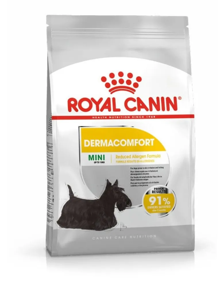 ROYAL CANIN CCN Mini Dermacomfort crocchette secche per cani adulti di piccola taglia con pelle sensibile e soggetta a irritazioni 8 kg