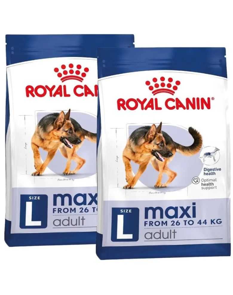 ROYAL CANIN Maxi Adult 30kg (2x15kg) cibo secco per cani adulti fino a 5 anni di età, razze grandi