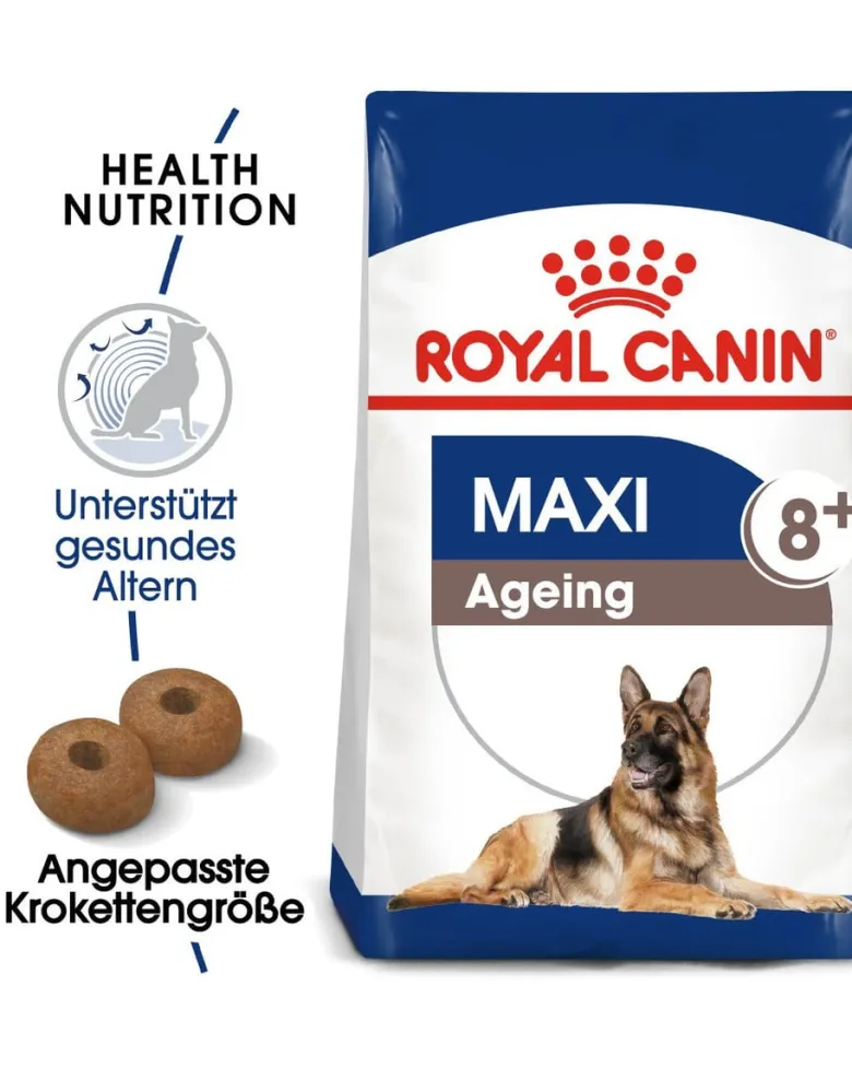 ROYAL CANIN Maxi Ageing 8+ 30kg (2x15kg) cibo secco per cani maturi di età superiore agli 8 anni, razze di taglia grande