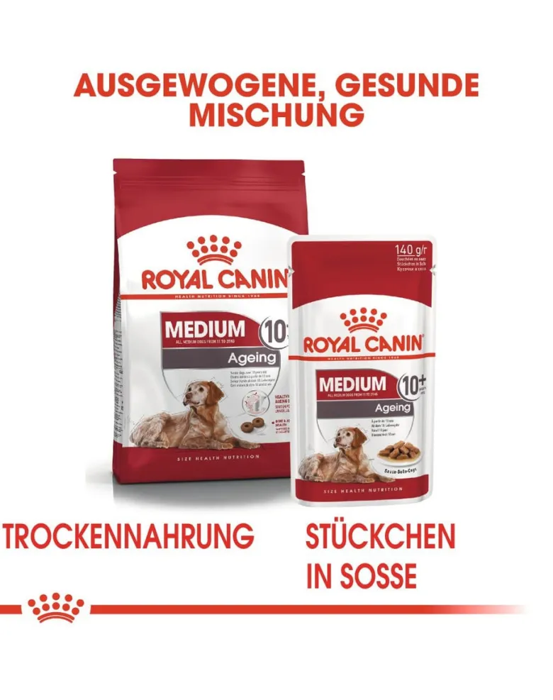 ROYAL CANIN Medium Ageing 10+ 30 kg (2 x 15 kg) cibo secco per cani maturi di età superiore ai 10 anni, razze di media taglia