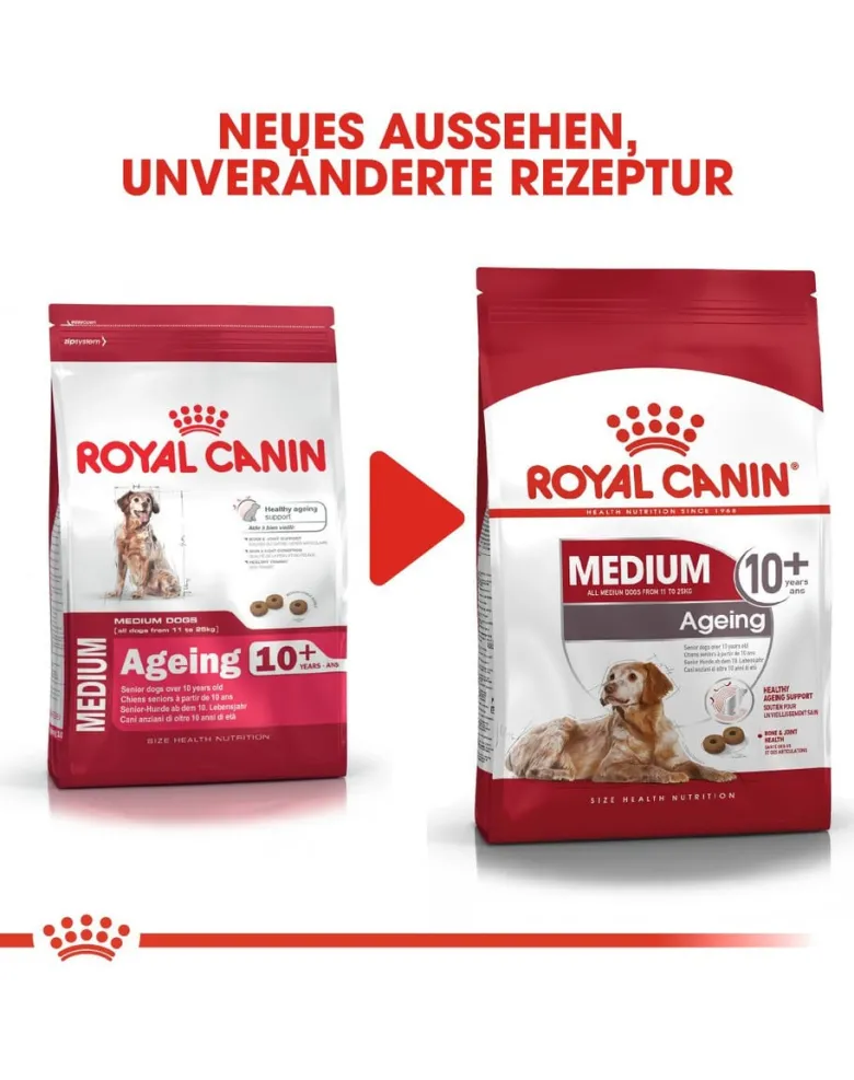 ROYAL CANIN Medium Ageing 10+ 30 kg (2 x 15 kg) cibo secco per cani maturi di età superiore ai 10 anni, razze di media taglia