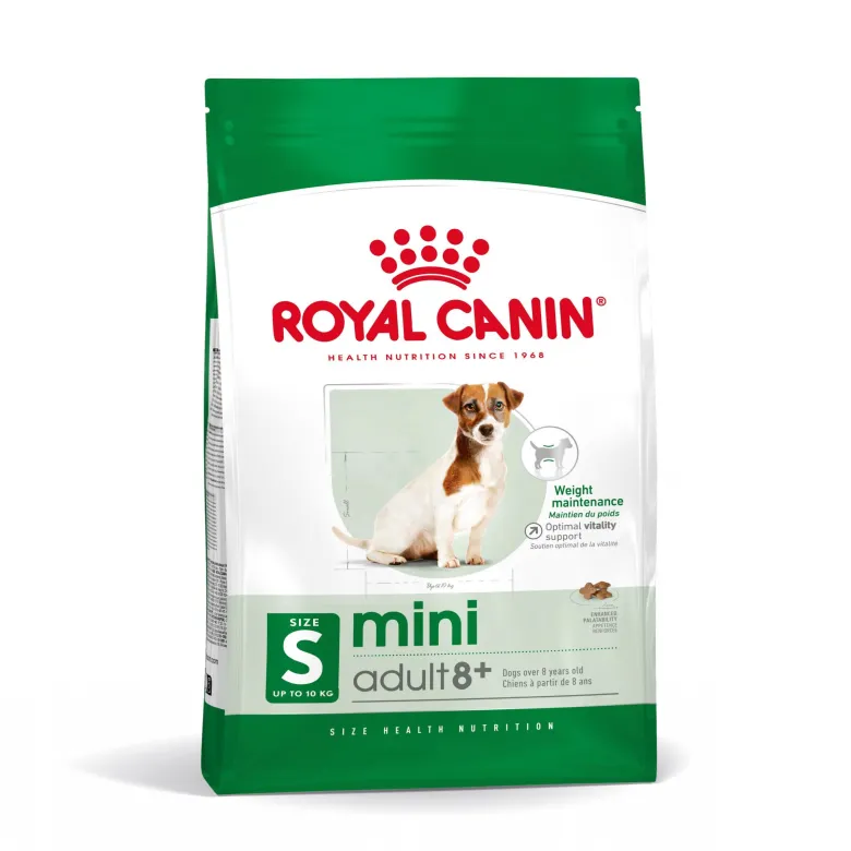 ROYAL CANIN Mini Adult 8+ 2 kg per cani anziani da 8 a 12 anni di età, razze di piccola taglia x 7