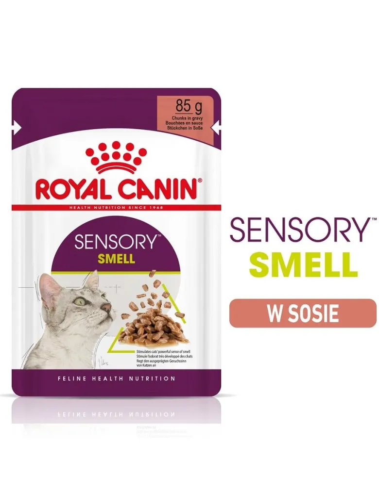 ROYAL CANIN Sensory Smell gravy 12x85 g pezzi in salsa per gatti adulti che stimolano le esperienze olfattive