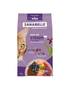 SANABELLE Adult Struzzo 2 kg per gatti adulti
